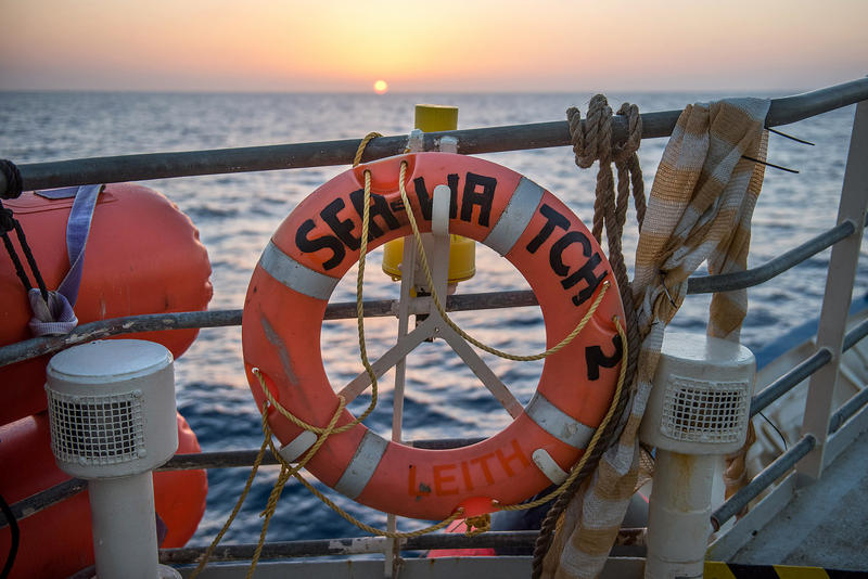 Rettungsschiff von Sea-Watch (epd-bild/Christian Ditsch)